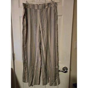 Jessica Simpson Striped Wide Leg Palazzo Pants Women's Size L